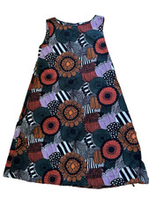 MARIMEKKO x UNIQLO SLEEVELESS FLORAL A-LINE cotton DRESS S pockets