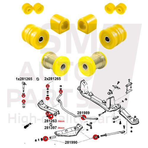Kit silentblocs suspension - kit,
