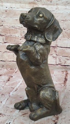 Métal teckel chien statue - chien,