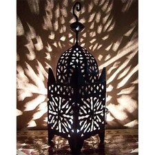 Oriental Marocaine Lanterne Photophore Jardin Métal Style Vintage