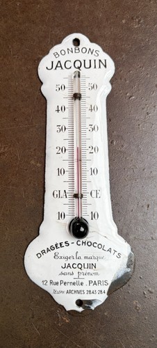 Thermomètre émaillé ancien - thermomètre,
