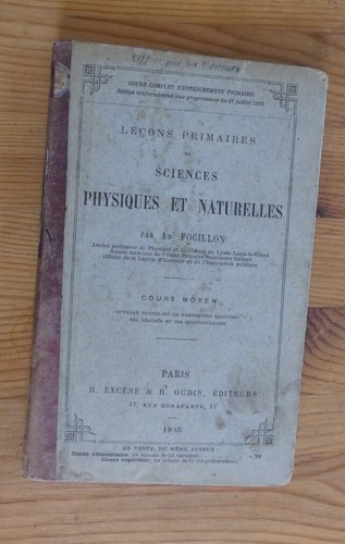 Livre scolaire ancien sciences - scolaire,