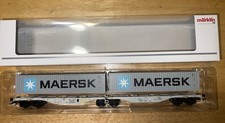Marklin HO 47803 Type Sggrss 80 Double Container Transporter. MINT!