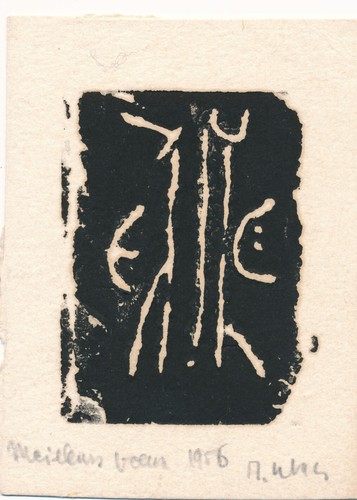 Ubac gravure signée carte - ubac,