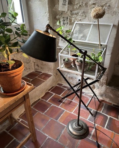Lampadaire métal noir