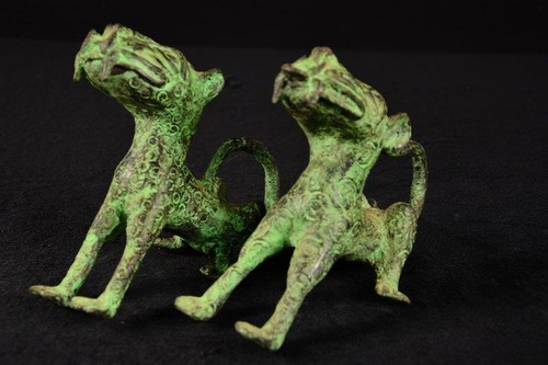 Paire figurines léopard - paire,