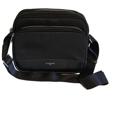 Le Tanneur Gaspard Black Small Crossbody Bag Nylon 