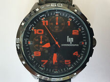 NEUVE MONTRE CHRONOGRAPHE LIP HOMME QUARTZ FOND ACIER BRACELET CUIR   NOTICE