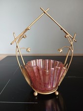 petit panier en verre irisé