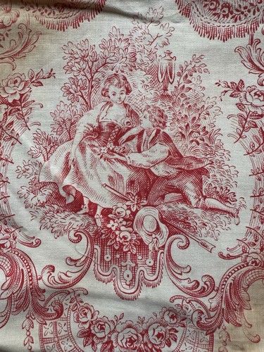 Coupon tissu ancien toile - de,