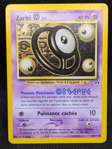 Carte pokemon zarbi - o, neo