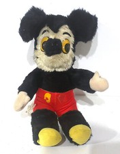 Antique Mickey Mouse Plush Walt Disney Profran 1984 35cm Yellow Eyes