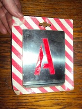 old zinc alphabet lettering stencil 80mm NEW industrial workshop scrapbooking