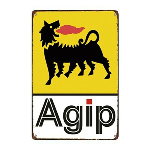 Plaque métal agip décoration - agip,