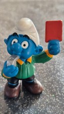 N°20472 FIGURINE SCHTROUMPF  ARBITRE DE FOOT PEYO 2000 GERMANY N°2 S. SCHLEICH