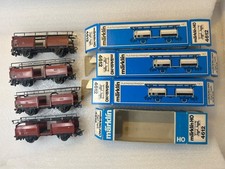 Marklin HO 4 wagons porte autos de la DB en boite ref 4612