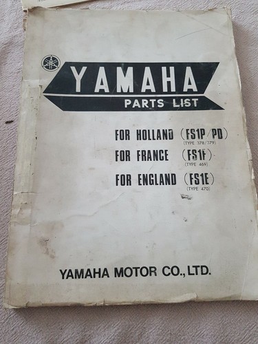 Parts list yamaha fs1f - parts,