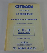 Parts catalogue Citroen 7/11/15 CV Traction Avant year 1934 - 1957