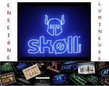 PANNEAU LUMINEUX SKOLL TUBORG BIÈRE VODKA PUB LED ENSEIGNE BAR CAFE NEON LAMPE 