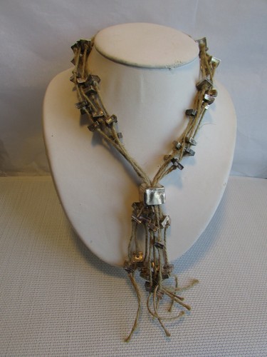 Collier vintage ficelle et - vintage,