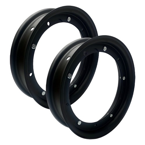 Paire jantes roue noir fer - jantes,