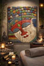 Cadre Sculpture Bouddha En