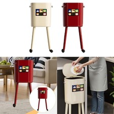 Poubelle à roulettes, double