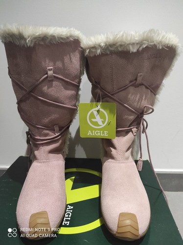 Bottes aigle fourrée cuir - fourrée, en