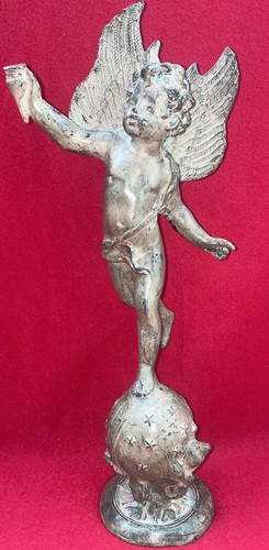 Bronze ange putto ailé sur - putto,