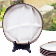 Set of 6 Vintage Salins France Earthenware Fondue Plates Beaune Model