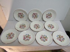 lot of 10 vintage gien flora plates