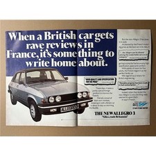 AUSTIN ALLEGRO 3 POSTER SIZED original press advert from 1980 (folded with stapl