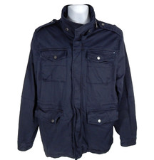 IZAC Men's Chore Barn Field Jacket Size Large L Navy Blue Mens