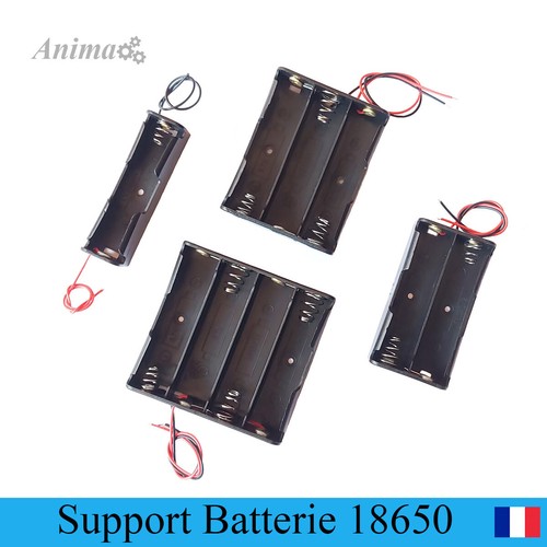Support batterie 18650 - support, 3.7v