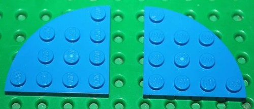 Lego blue plate round - blue,