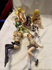 Japanese Anime Girls Figure Figurine Lot of 7 Sexy Poses Female Various Brands