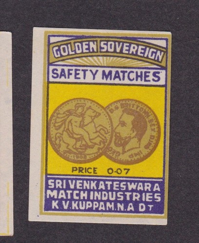 Antique match tag india - tag,
