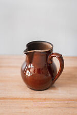 Pretty Small Antique Teapot / Cream Ceramic Bistro Style Pot Vintage