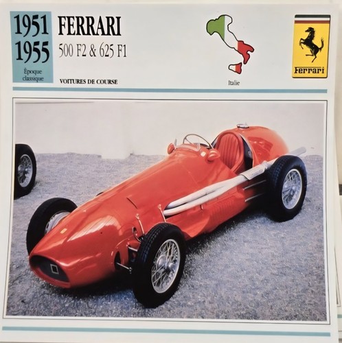 Lot fiches automobiles - lot,