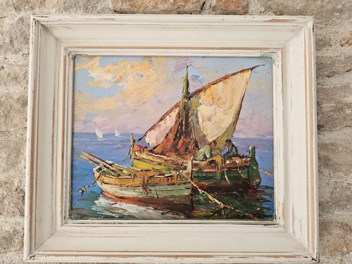 Tableau huile sur isorel - tableau,