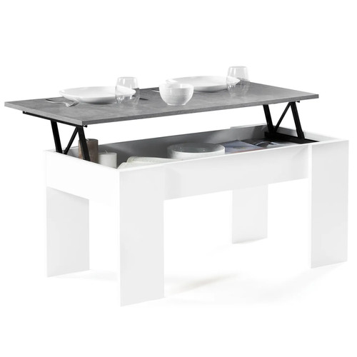 Table basse plateau relevable