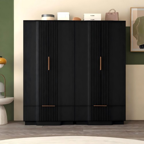 Piece fluted armoire - fluted,