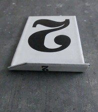 Antique Enamel Plate N°2. Price indicator. Gas Pump? Diesel? 