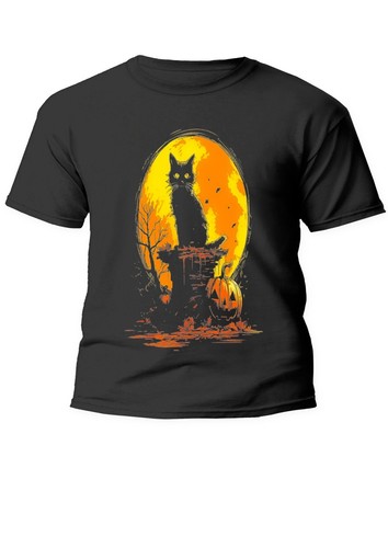 Tee shirt halloween chat - tee,