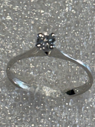 Bague solitaire blanc 18 - bague,