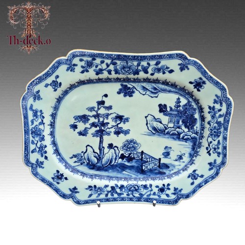 Chine plat porcelaine bleu - plat,