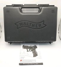Walther P22/P22Q Factory Hardshell Gun Case P22Q 22 LR Factory Box w/ Manual OEM