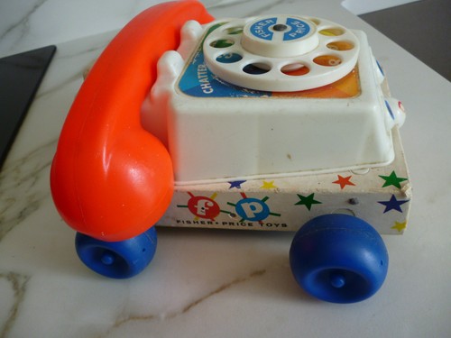 Jouet ancien telephone fisher - jouet,