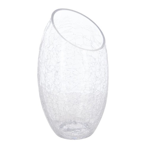 Vase verre craquelé 23cm - en, "craquelé"