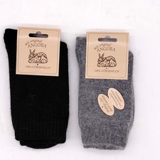 2 Paire Thermique Angora Laine Chaussettes Très Doux Et Chaud Noir Gris 35 - 42